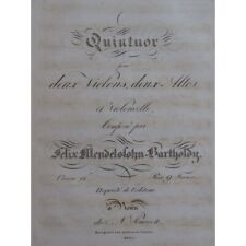 Mendelssohn quintuor quintet d'occasion  Blois