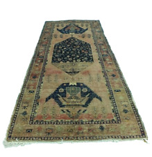Vintage Persian Oushak Rug | 4x10 ft | Antique Kurdish Wool Handmade Runner Rug for sale  Shipping to South Africa