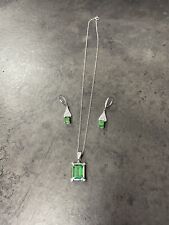 Emerald necklace earrings for sale  Lawton