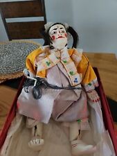 Marionete asiática vintage Tailândia madeira pintada à mão 14” ornamentada boa! comprar usado  Enviando para Brazil