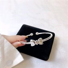 Moda Moño de Plata Brazalete Ajustable Mujeres Boda Joyería Regalo Nuevo segunda mano  Embacar hacia Argentina