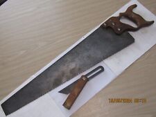 Vintage panel saw & bevel edge square carpenter shipwright, used for sale  Shipping to South Africa