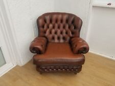 Brown leather chesterfield for sale  ISLEWORTH