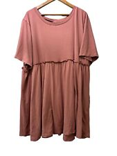 Vestido Babydoll Amazon Plus Size tamanho 5XL rosa malva super macio primavera novo sem etiquetas comprar usado  Enviando para Brazil