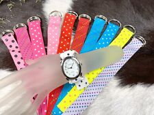 Conjunto de relógio intercambiável 10 pulseiras de pano intercambiáveis coloridas bolinhas comprar usado  Enviando para Brazil