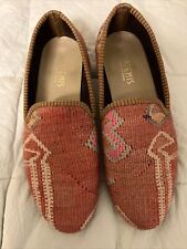 Artemis Design Co Men Red Sumak Kilim Loafers Size 12 (EU44)Handmade for sale  Shipping to South Africa