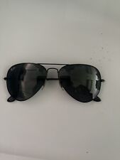 Ray-Ban RB3025 Aviator Classic All Black Sunglasses Size 58 Regular Adult for sale  Shipping to South Africa