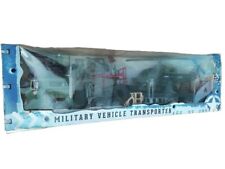 Military Vehicle Set - Transporter with Soldiers & Army Helicopter Unopened , used for sale  Shipping to South Africa