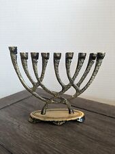 Vintage Brass Wainberg M8534 ISRAEL Menora 9 Candle Holder EUC for sale  Shipping to South Africa