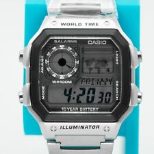 Relógio Digital Casio AE 1200WHD 1A - Temporizador de Alarme Cronômetro Hora Mundial - comprar usado  Enviando para Brazil