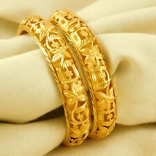 Conjunto de pulseiras femininas folheadas a ouro 22K feitas à mão Bollywood joias da moda comprar usado  Enviando para Brazil