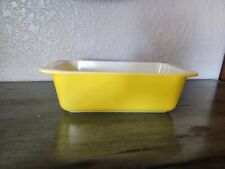 Panela de forno vintage Pyrex 913 bolo pão 81/2 x 41/2 x 21/2 amarelo limão branco, usado comprar usado  Enviando para Brazil