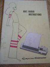 Knit radar instructions for sale  HASTINGS