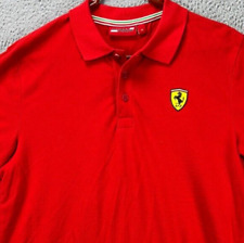 Camisa polo escuderia Ferrari adulta vermelha média casual manga curta logotipo rugby masculina, usado comprar usado  Enviando para Brazil