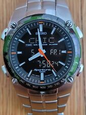 Relógio masculino Seiko Sportura hora mundial cristal de safira comprar usado  Enviando para Brazil