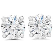 2 Carat TW Real Natural Round Diamond Solitaire Stud Earrings 14K White Gold for sale  Shipping to South Africa
