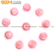 Brinco de miçangas de coral meia perfuradas contas de rosa flor para fabricação de joias no atacado, usado comprar usado  Enviando para Brazil