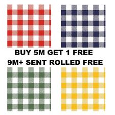 Classic Gingham Square Tablecloth Vinyl Oil Cloth Wipe/Clean PVC Fabric Material, used for sale  Shipping to South Africa