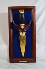 FRANKLIN MINT WINGS OF GLORY BALD EAGLE KNIFE DAGGER  Gold Plated , used for sale  Shipping to Canada