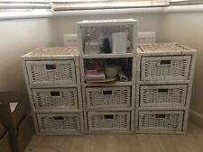 White wicker drawer for sale  LONDON