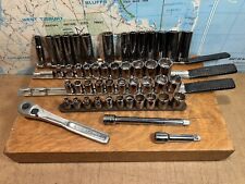 Used, 40 pcs Craftsman 3/8" Sockets Metric & SAE Deep & Standard Sets Ratchet & Exten for sale  Shipping to South Africa