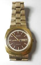 Vtg bulova brown for sale  Shipping to Ireland