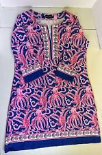 Usado, Vestido Barbara Erickson rosa azul estampa de polvo túnica de algodão XL resort praia vibração comprar usado  Enviando para Brazil