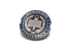 Academic Excellence Lettered Book Torch & Wreath Silver Tone for sale  Shipping to South Africa