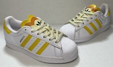 Zapato informal para mujer Adidas Originals Superstar blanco/amarillo brumoso talla 6 (GZ7415) segunda mano  Embacar hacia Argentina