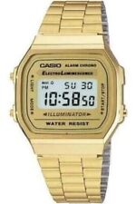 Genuine CASIO Retro Classic Unisex Digital Steel GOLD Bracelet Watch- A168WG-9EF, used for sale  Shipping to South Africa