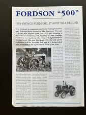 Fordson 500 tractor for sale  MARKET RASEN
