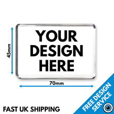 70 x 45mm Custom Printed Magnet • Personalised Fridge Magnets Medium Size Print , used for sale  Shipping to South Africa