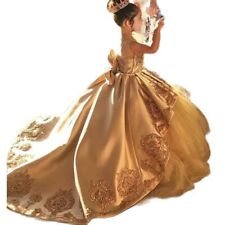 Dresses Kids Evening Ball Gown Bow Girls Pageant Dress Flower Girl Dress for sale  Shipping to South Africa