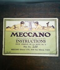 Old meccano instruction d'occasion  Expédié en Belgium