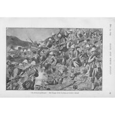 BOER WAR The Charge of the Gordons at Grobler's Kloof - Antique Print 1900 for sale  Shipping to South Africa