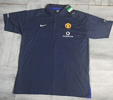 Manchester United Nike Vodaphone Mens Blue Polo T-Shirt Size XL for sale  Shipping to South Africa