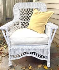 sturdy wicker white chair for sale  Marblehead