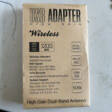 Wireless USB Adaptor  High Gain  Antenna 1200 Mbps 11ac  NEW Dual band for sale  Shipping to South Africa