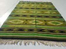 Fina Colección Tradicional Lana Oriental Hecho a Mano Verde Kilim 6,5x4,6 pies segunda mano  Embacar hacia Argentina