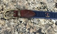 Used, YRI Canvas Leather 40 Ribbon Belt HARBOUR TOWN GOLF LINKS SEA PINES RESORT Blue for sale  Shipping to South Africa