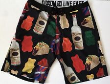 Pantalones cortos de tabla Dixon Taco tequila talla 34 baúles de baño, usado segunda mano  Embacar hacia Argentina