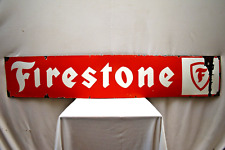 Placa de pneus vintage Firestone porcelana esmalte bomba de gasolina display vermelho comprar usado  Enviando para Brazil