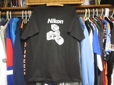 Nikon Camera Logo T Shirt F3 AF Photography SLR Retro Black Large Tee 50mm lens for sale  Shipping to South Africa
