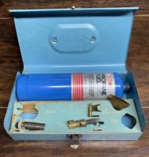 Vintage Bernzomatic Metal Blue Burn Kit Tin Box W/ Attachments Flame Spreader .. for sale  Shipping to South Africa