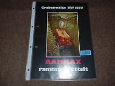 Prospekt rammax grabenwalze gebraucht kaufen  Erolzheim