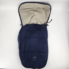 Bugaboo Stroller Footmuff Navy Blue Fleece Lined Unisex Zip Drawstring Toddler for sale  Shipping to South Africa
