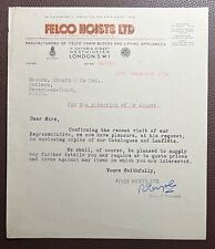 1951 felco hoists for sale  ST. LEONARDS-ON-SEA