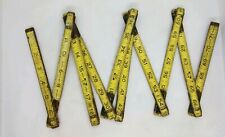 Vtg Stanley Tools Folding Wood Zig Zag  Brass Ruler Measuring Tape U.S.A. for sale  Chicago
