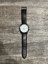 Relógio masculino Tommy Hilfiger tom prata 44mm dia data mês couro precisa de bateria 9,5" comprar usado  Enviando para Brazil