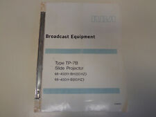 Instrucciones de proyector de diapositivas RCA TP-7B equipo de transmisión de televisión    segunda mano  Embacar hacia Argentina